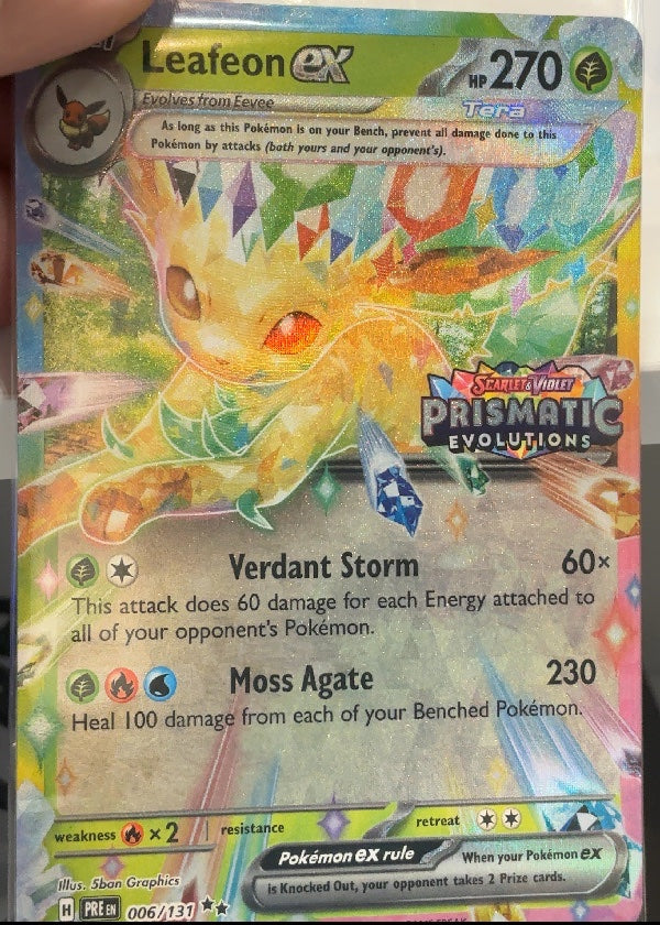 Leafeon ex - 006/131 (Prismatic Evolutions Stamp)